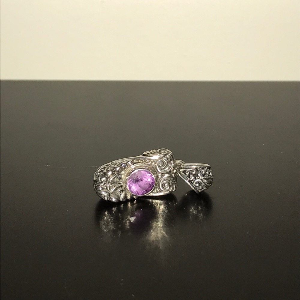 Amethyst sterling silver pendant